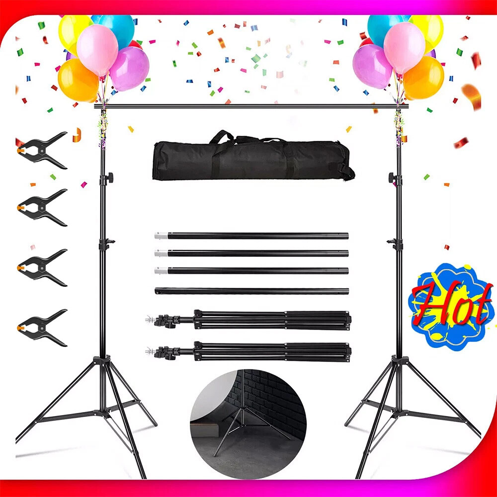 6.5FT Heavy Duty Backdrop Stand KIT Photography Studio Background Support+Case