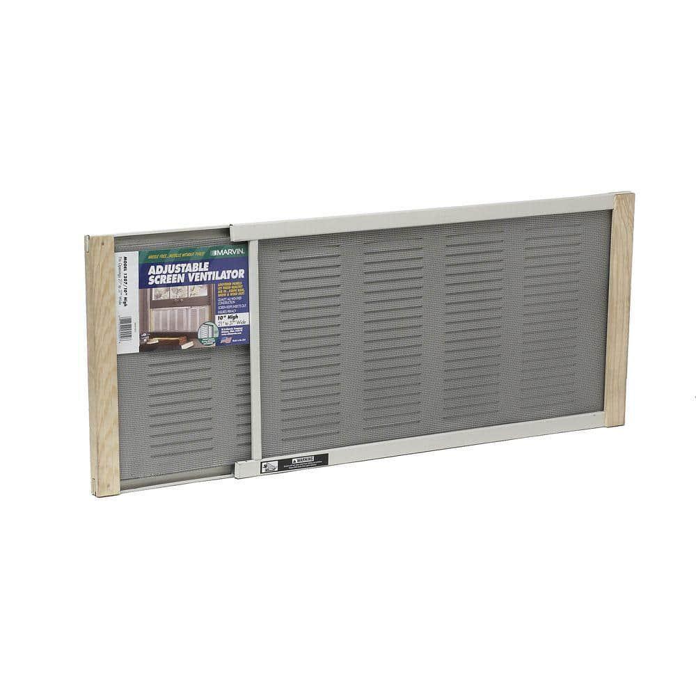 Adjustable Vented Metal Window Mesh Bug Screen Ventilator Sliding Louver 10"x37"