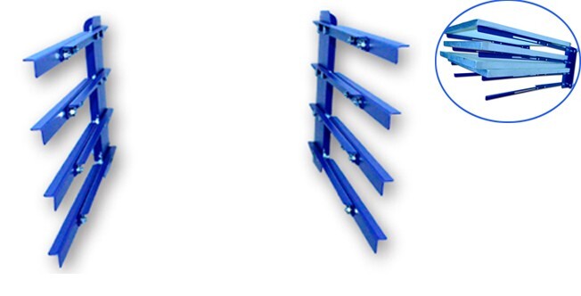 4 Layers Wall Fixed Type Screen Printing Frame Holder Adjustable Length 17" -24"