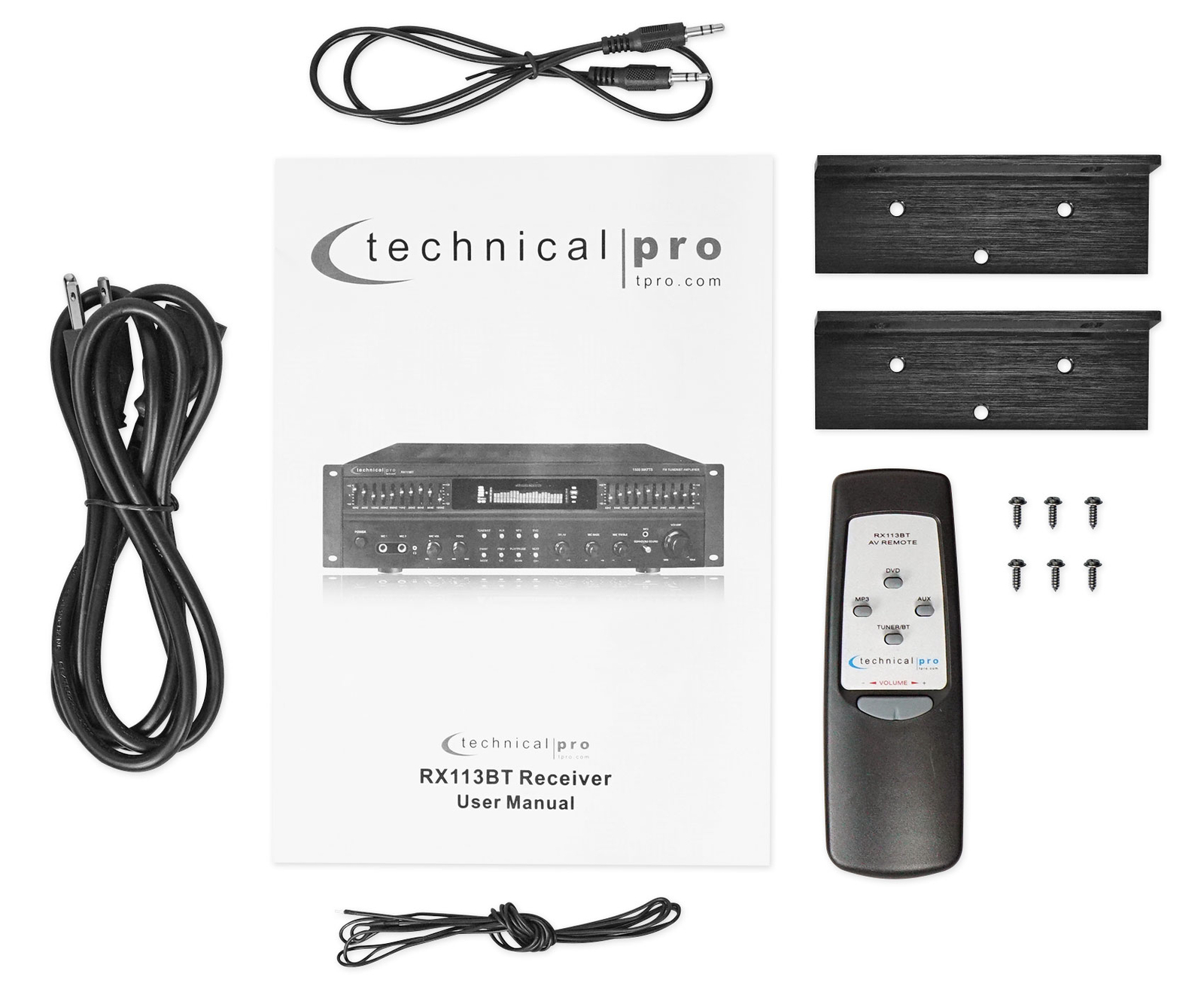 Technical Pro RX113BT 1500w Bluetooth Home Receiver Amplifier Amp w/ 10 Band EQ