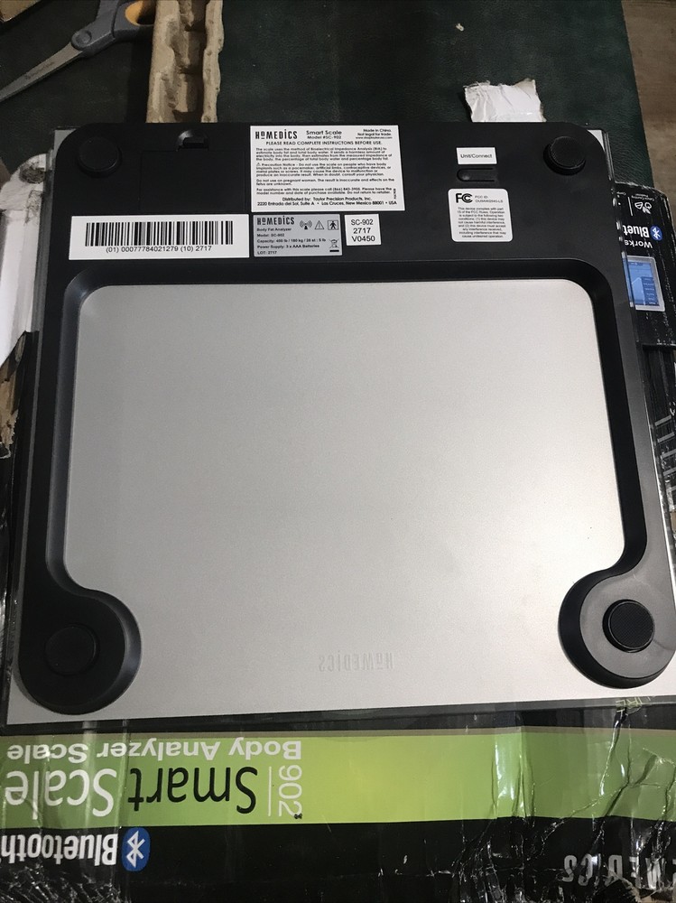 Homedics 902 Bluetooth Smart Scale Many Many Features Open Box