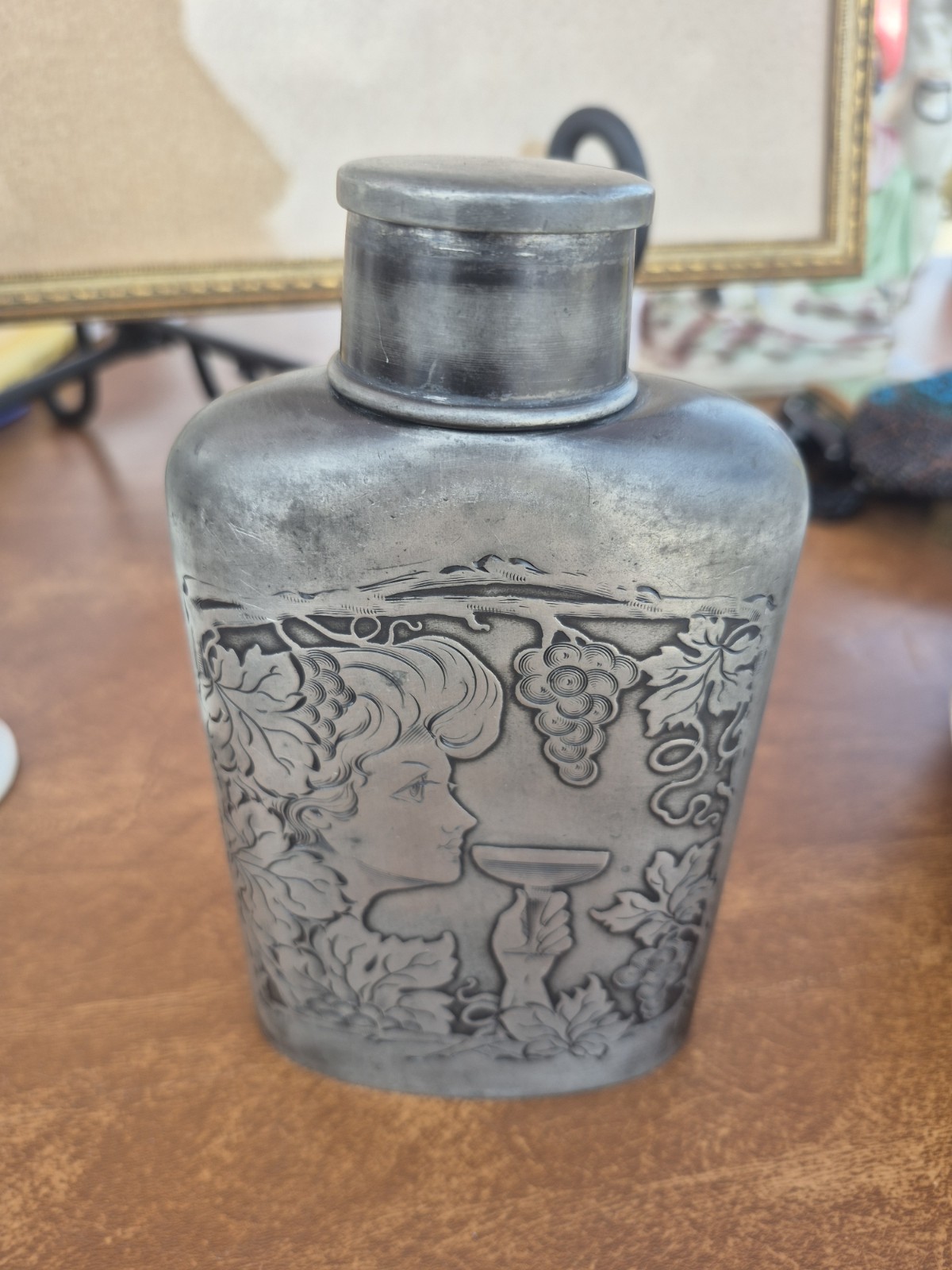 Antique Art Nouveau Flask
