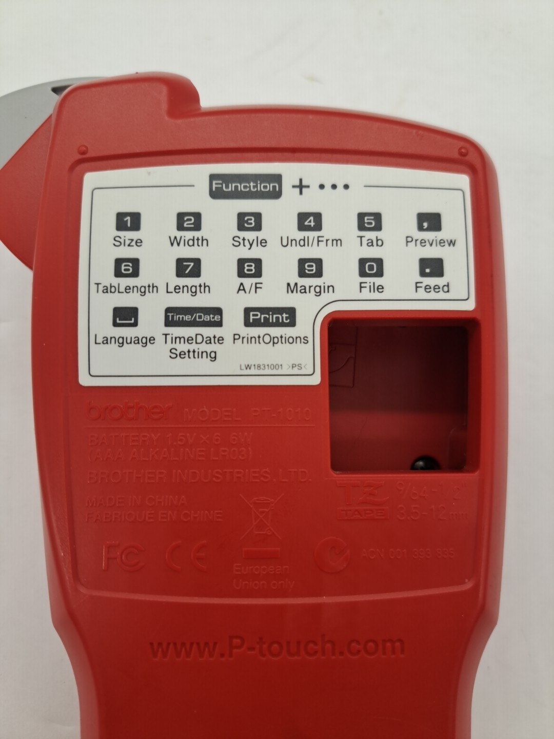 Brother P-Touch PT-1010 Red Label Maker