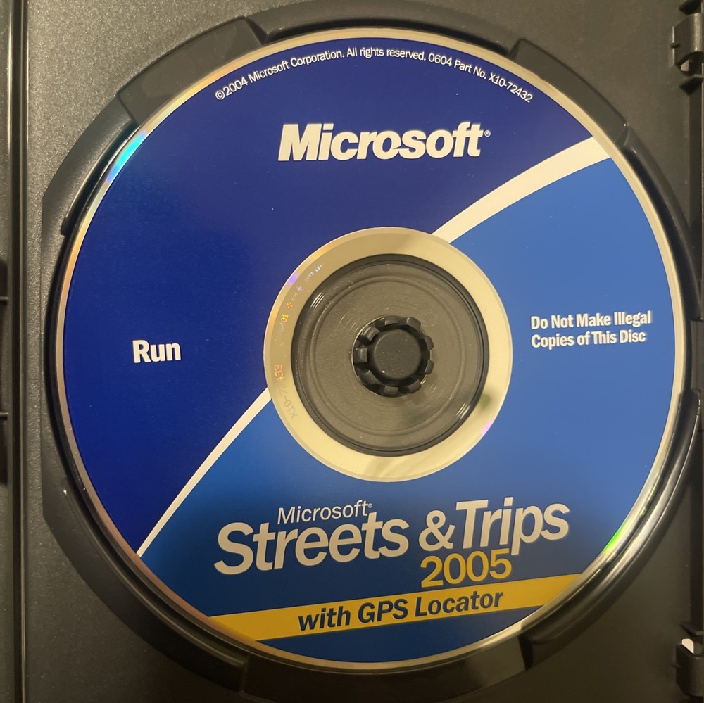 Microsoft Streets & Trips 2005 For PC GPS Travel Maps Software Mapping Navyeq