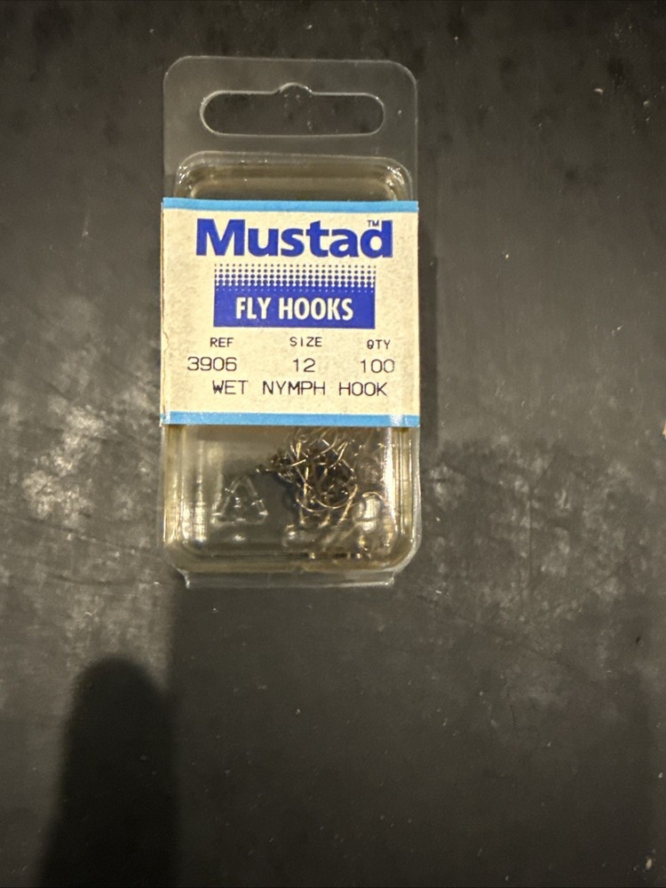 Mustad Ref 3906 Size 12 Wet Nymph 100 Hooks *