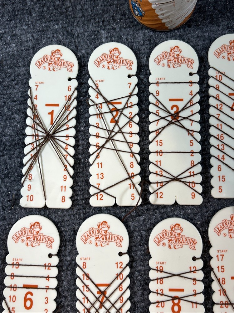 Vintage Learning Wrap-Ups Subtraction Set White Plastic Game #2