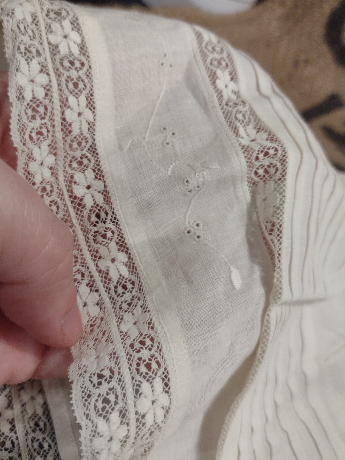 Antique Baby Clothing Bundle Victorian Christening Gown Crochet Sweater4 Piece