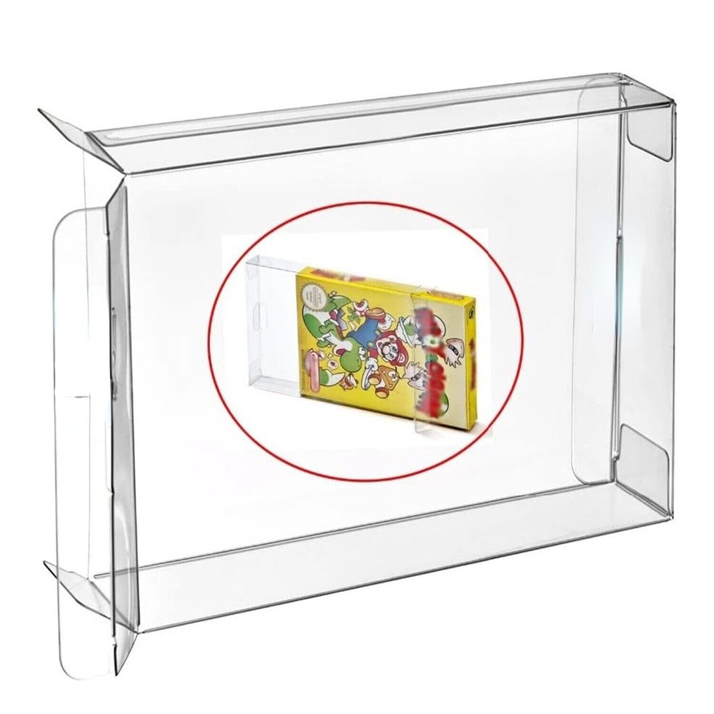 10x NINTENDO NES CIB GAME- CLEAR PLASTIC PROTECTIVE BOX PROTECTOR SLEEVE CASE