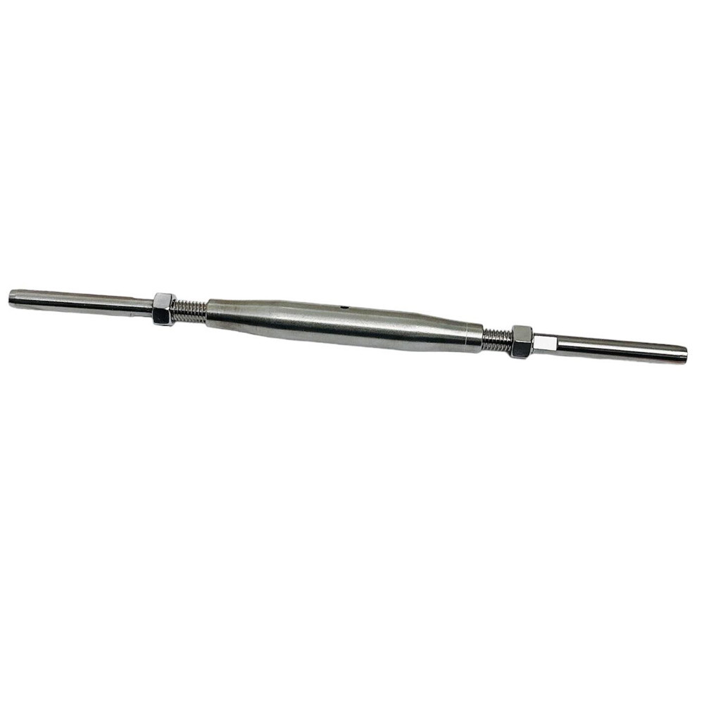5/16" Thread Swage Stud & Stud Pipe Turnbuckle 1/4" Cable Stainless Steel 4 PC