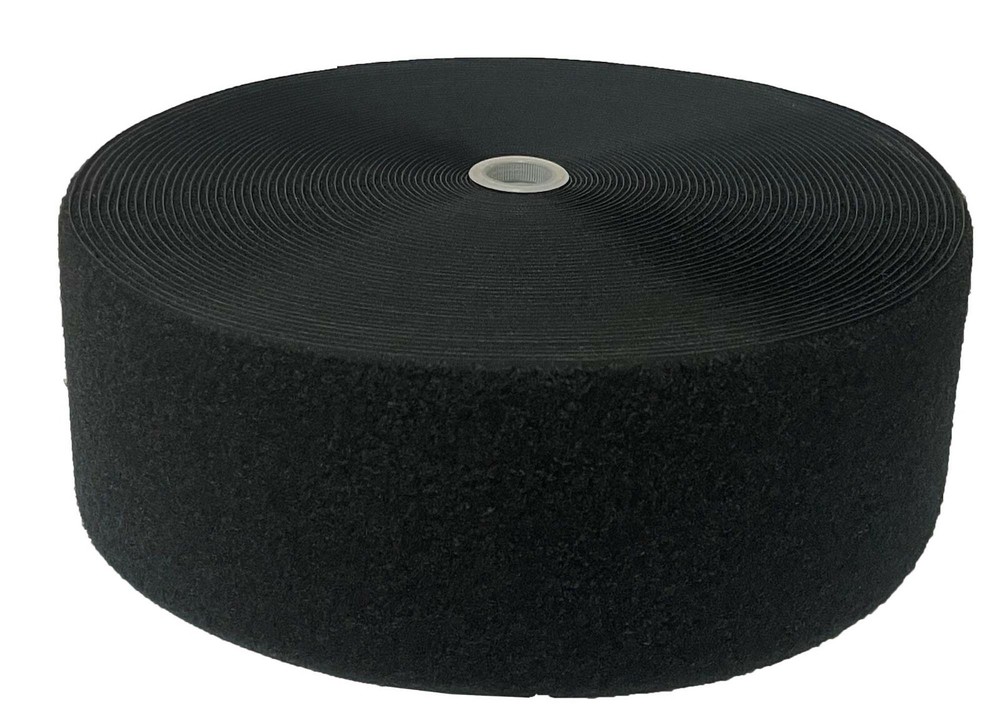 100mm - 4" Black - Loop ( Military / Defence Standard / Fluffy