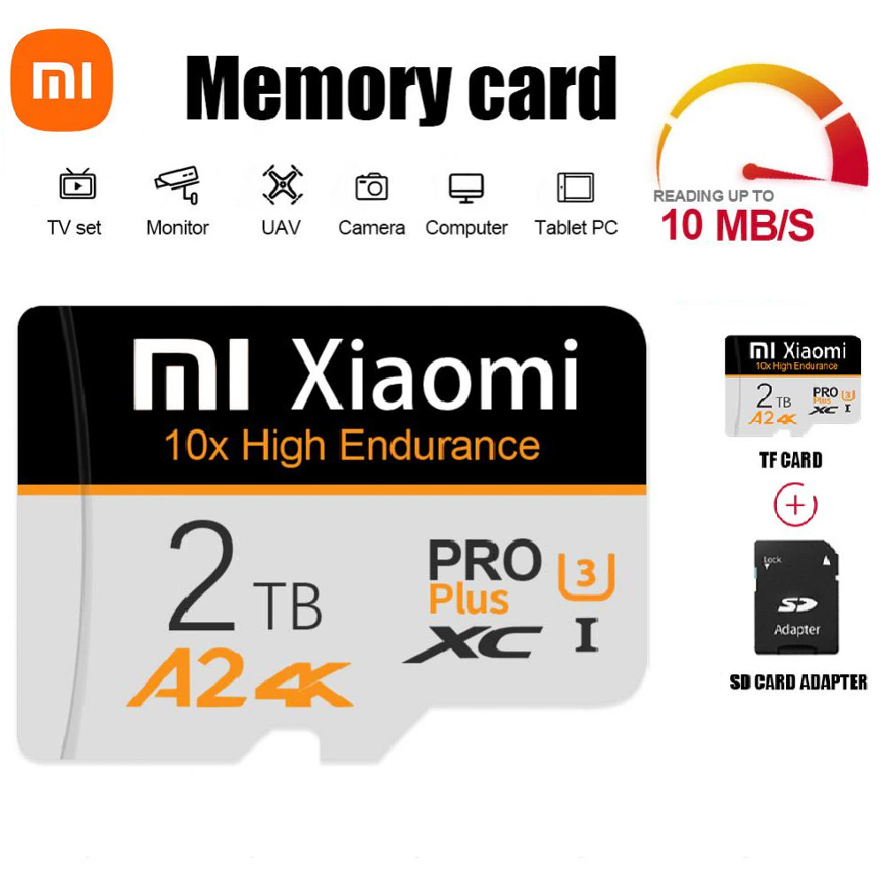 2TB Xiaomi SD Card/Micro TF 2TB A2 Portable Memory Card High Speed Data Storage