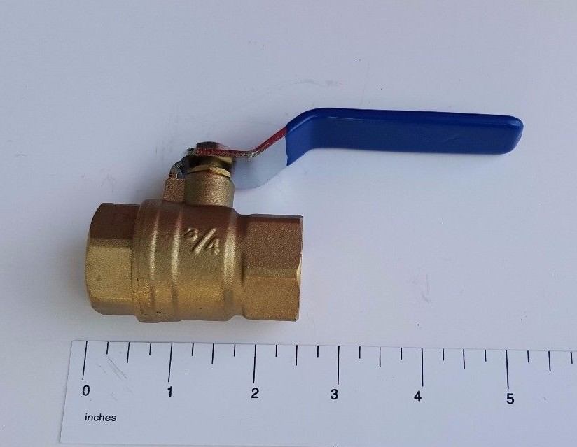10) 3/4" Female Ball Valve, Full Port, 600 WOG (Water, Oil, Gas)