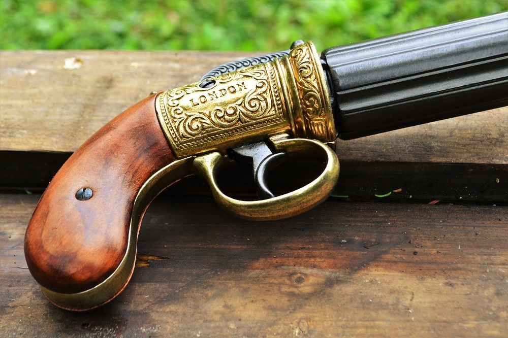 1840 Pepperbox Derringer Pistol - Civil War - Non-Firing Denix Replica Steampunk