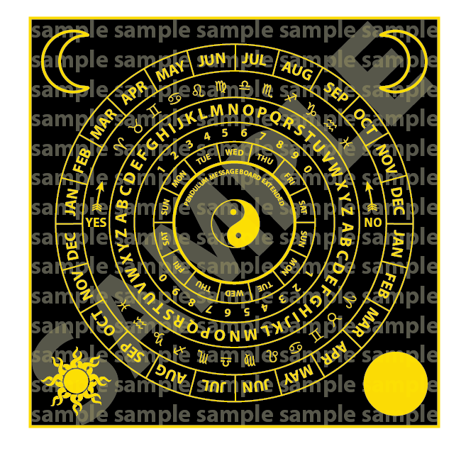 Pendulum Message Board Extended (Laminated) *** YELLOW ****