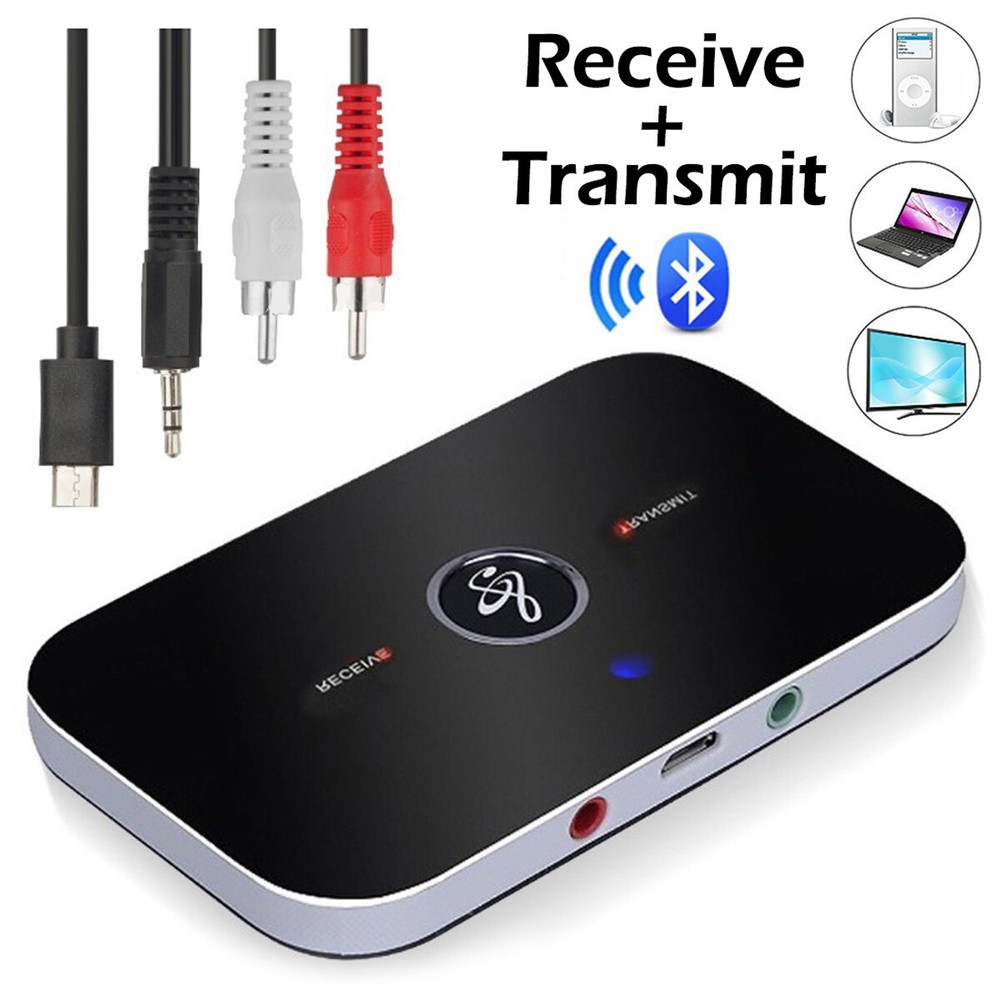 Bluetooth 5.0 Transmitter Receiver 2 IN 1 Wireless Audio 3.5mm Jack Aux Adapter