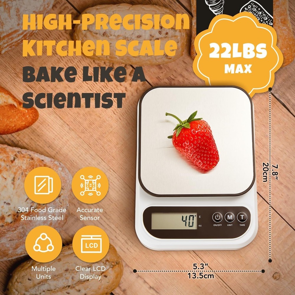 Sourdough Bread Baking Supplies, Sourdough Starter Kit with scale, Starter Ja...