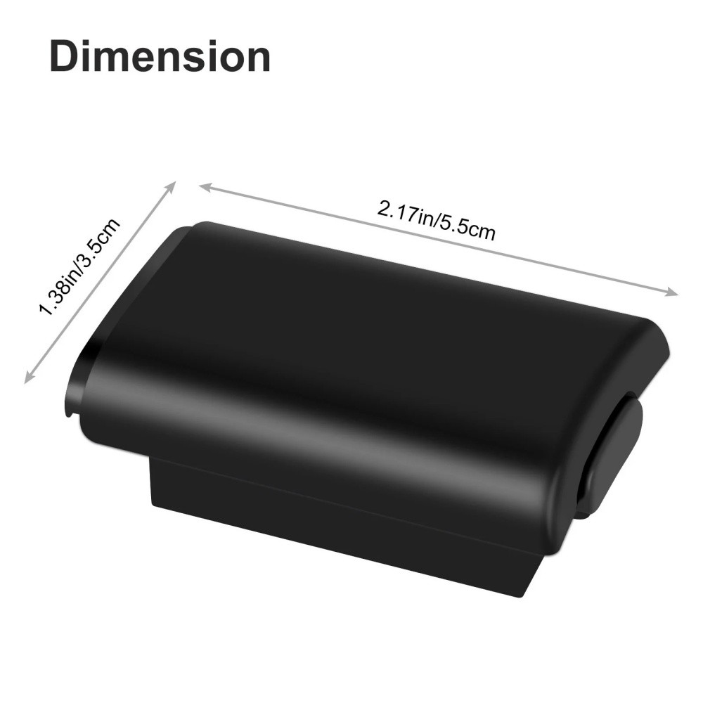 2pcs Black Battery Pack Cover Shell Case Kit for Xbox 360 Wireless Controller
