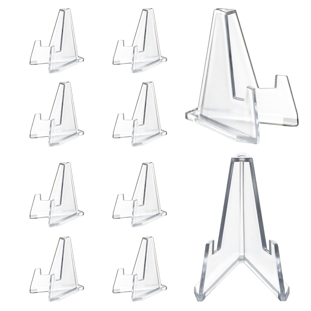 Clear Small Easel Stand Acrylic Tabletop Mini Display Stand 10 Pcs