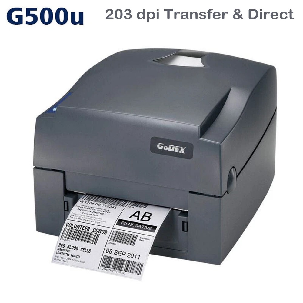 Godex G500u 4 inch Thermal Transfer Printer USB 203dpi Label Barcode Printer