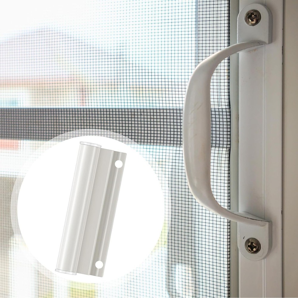 2 Sets Hinge Leaf for Screen Doors White Upper Storm Aluminum Door Replacement P