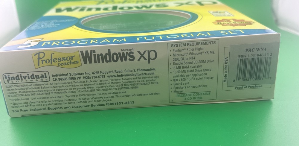 Microsoft Windows XP Professor Teaches 5 CD Program Tutorial Set 2000/ME/98/NT