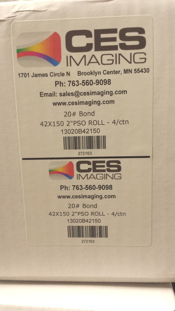 4 Rolls 42"x150' 20lb Bond HP DesignJet Plotter Paper