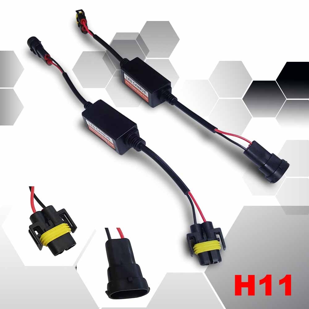 H11 LED Headlight Canbus Error Free Anti Flicker Capacitor Canceller Decoder