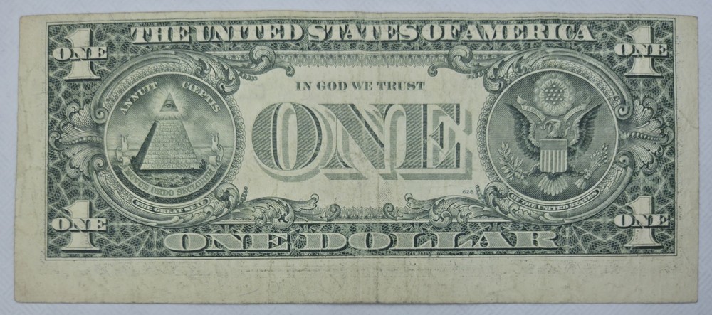 1995 1$ One Dollar Bill Cutting Error Shows NEXT NOTE Maligned Offcenter Miscut