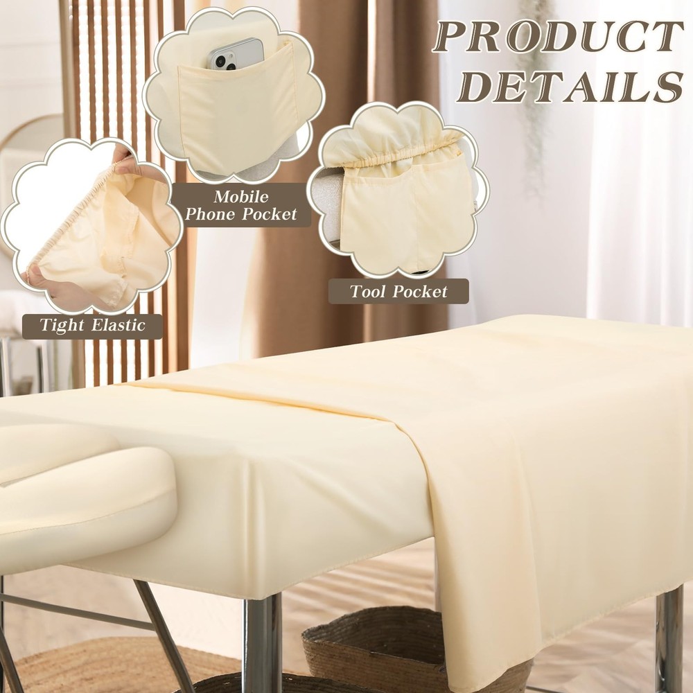 9 Pcs 3 Set Microfiber Massage Table Sheets Set Bulk Includes Flat Sheet, Fit...