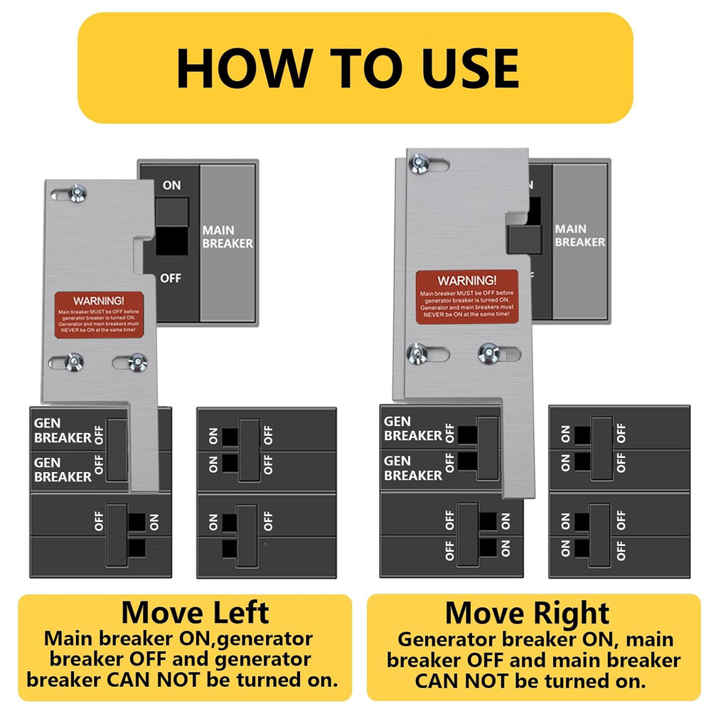 Generator Interlock Kit Compatibles with General Electric Vertical Main 150 or 2
