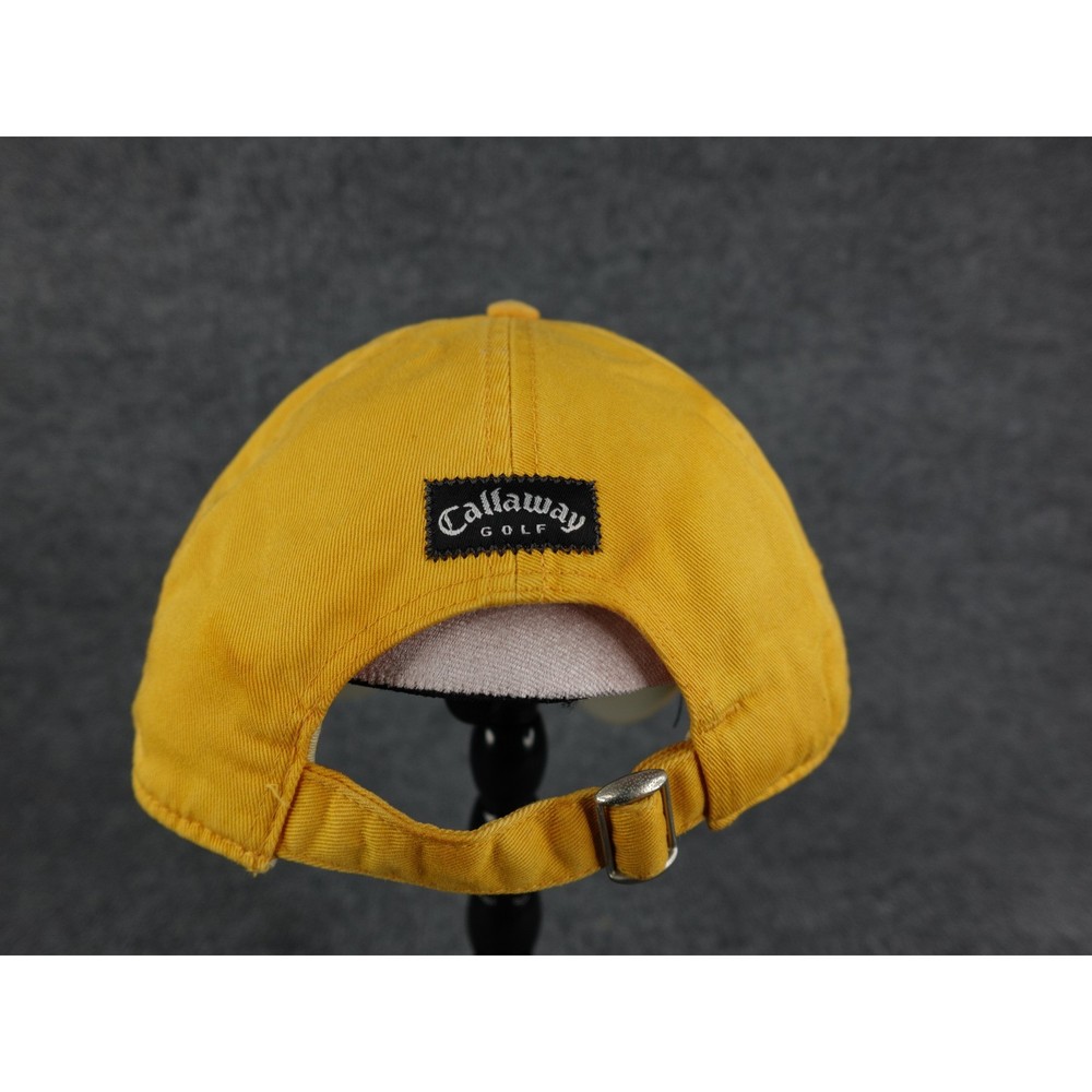 Callaway Golf Hat Yellow Embroidered Logo Adjustable Strap Baseball Cap