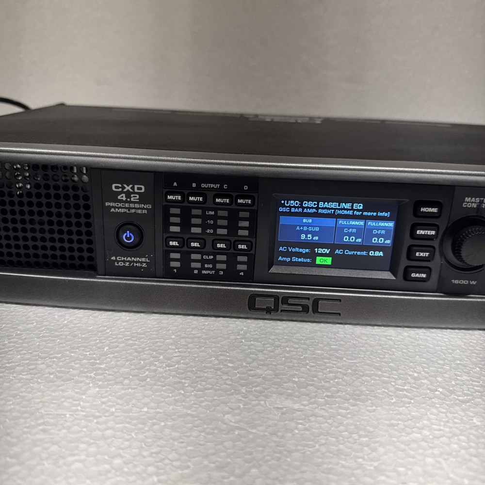 QSC CXD4.2 , 4 Channel Network Processing Amplifier
