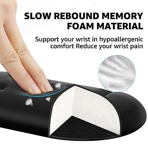Ergonomic Memory Foam Wrist Rest Mouse Pad Wrist Support for Computer PC