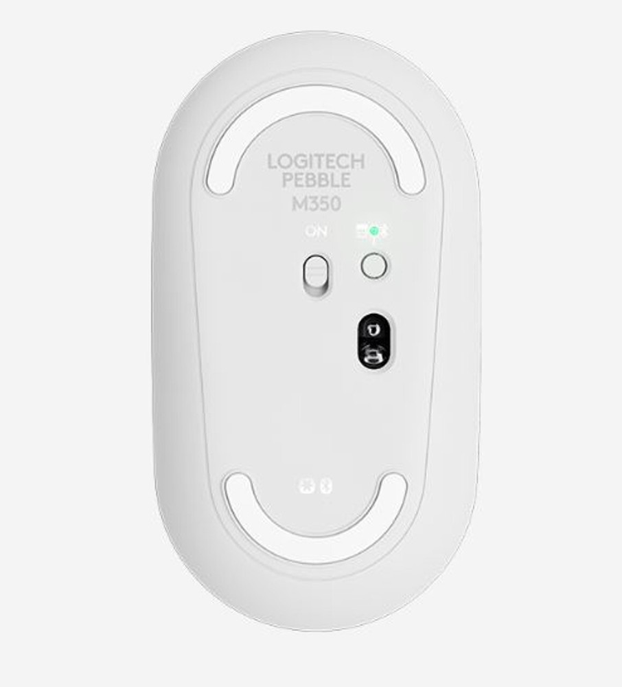 Logitech Pebble M350 Wireless Optical Mouse - Dual connectivity -Mac PC Chome OS
