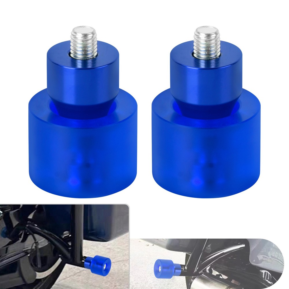 2x Engine Protective Guards Crashs Bars Blue Protector 12mm End Balls For Harley