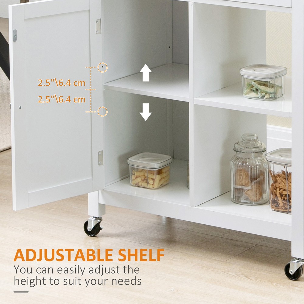 Kitchen Island Cart, Rolling Kitchen Island with Storage