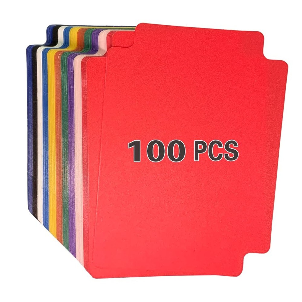 Trading Card Dividers 100 Pieces Multicolor Card Dividers with Tabs Plastic C...