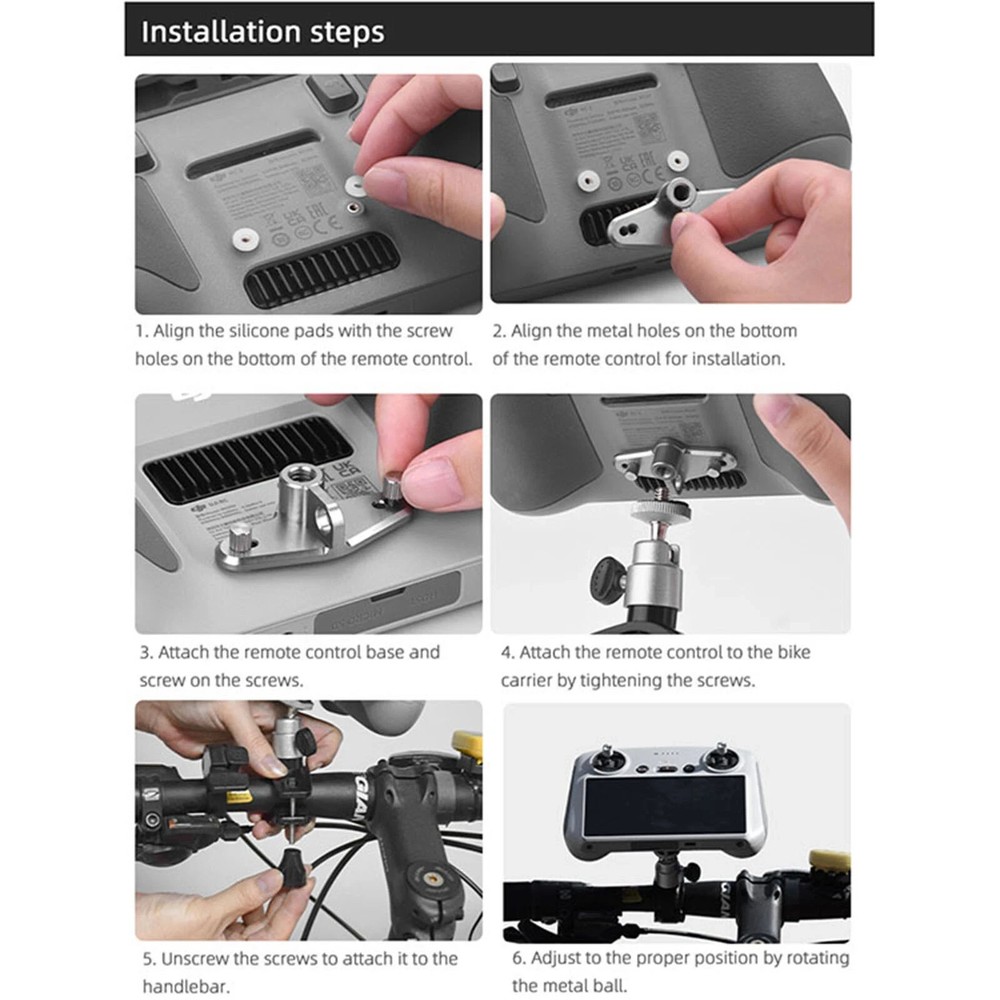 Bicycle Stand Remote Control Bracket For DJI Mini 4 Pro RC/RC 2 Remote Control