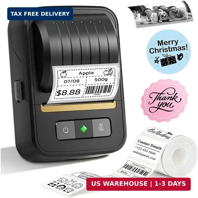 Label Makers, Label Maker Machine with Tape, Bluetooth Label Maker, Portable The