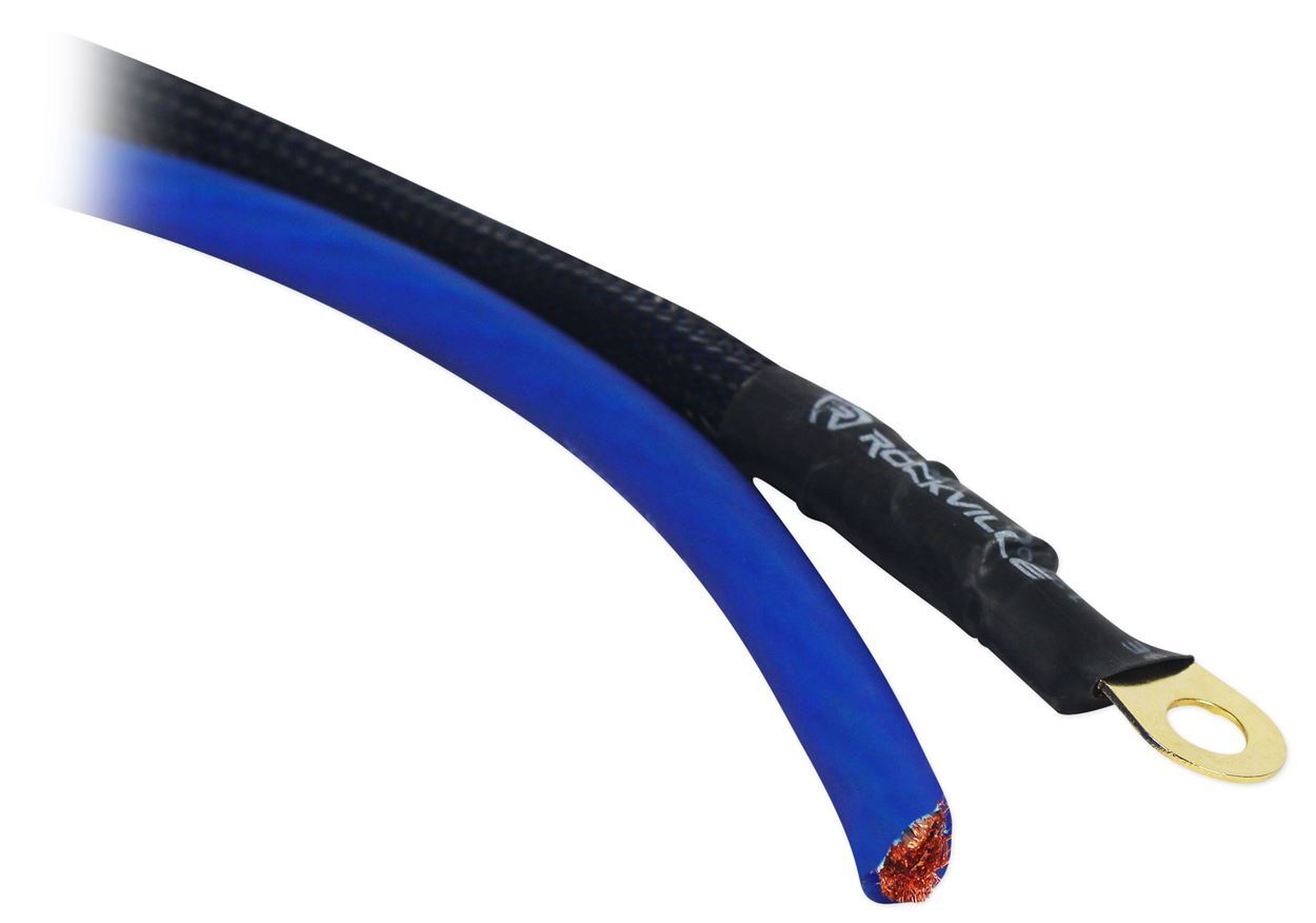 Rockville RWK4CU 4 AWG Gauge 100% Copper Complete Amp Installation Wire Kit OFC