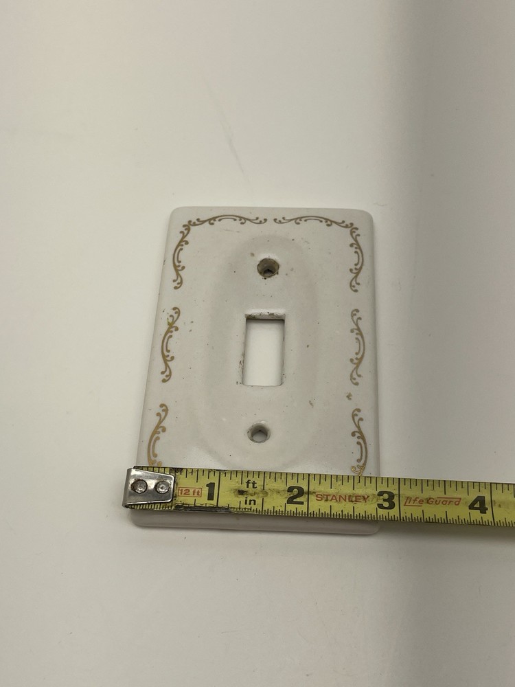 Vintage Porcelain Switch Plate