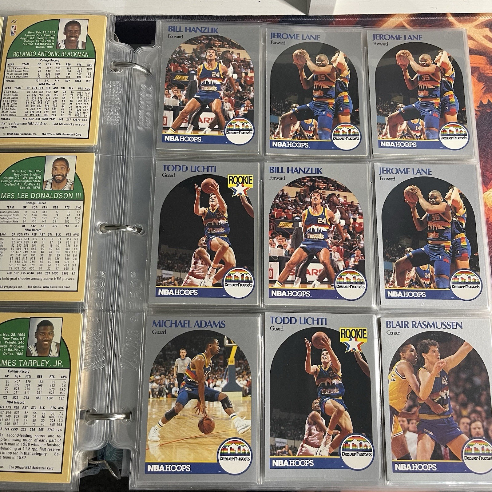 Binder Full of Vintage Basketball Cards