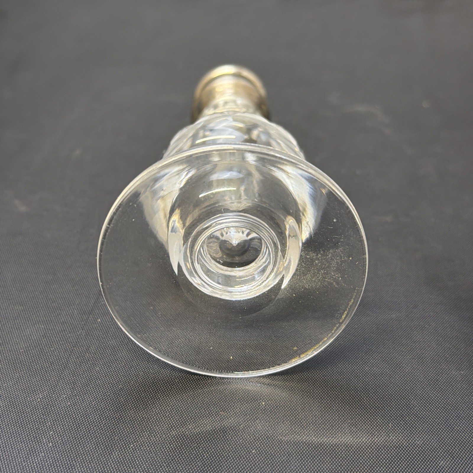 Antique 6” Decanter With Sterling Silver Top