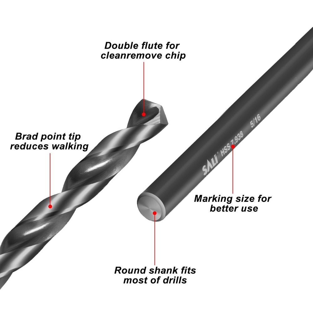 Cobalt Aircraft Extension Drill Bits1/2"×12" Long Length Drill Bits for Drill...