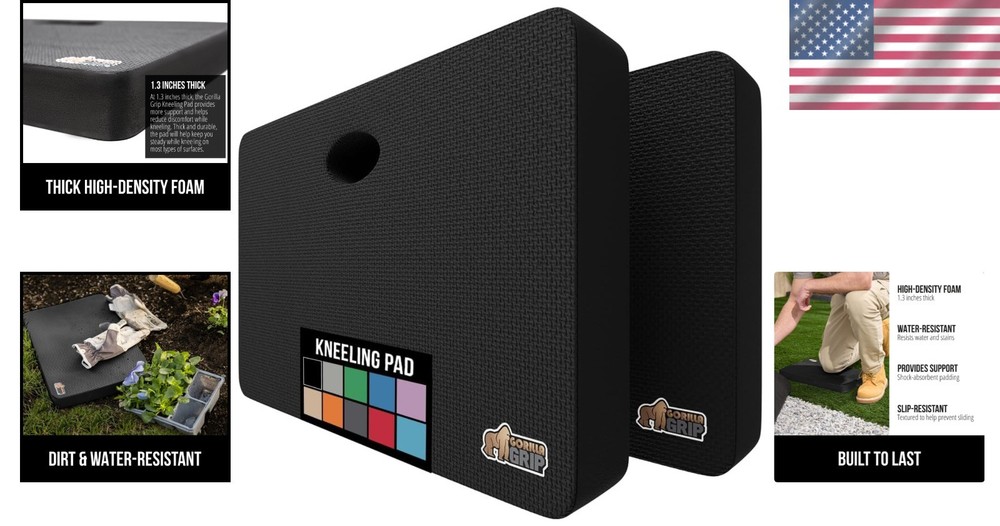 Durable Waterproof Kneeling Pads, 2 Pack - Lightweight & Supportive for All Uses