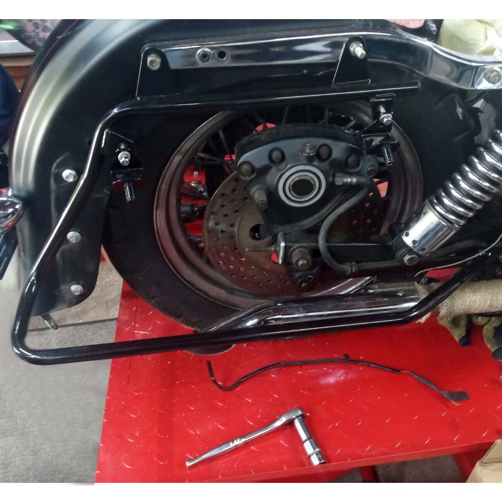 Hard Saddlebag Mount Conversion Brackets For Harley Softail Models 1984-2017