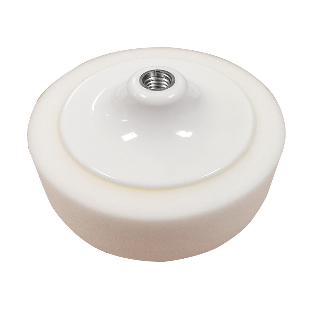 6" White Compounding Pad with 5/8"-11 UNC female threads - PCW06