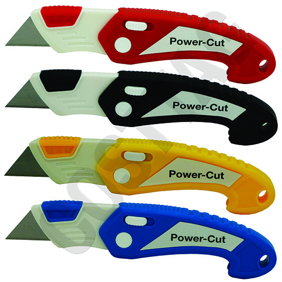 4-Pack Folding Utility Knife Box Cutter, Quick Change Blade with Lock Blade