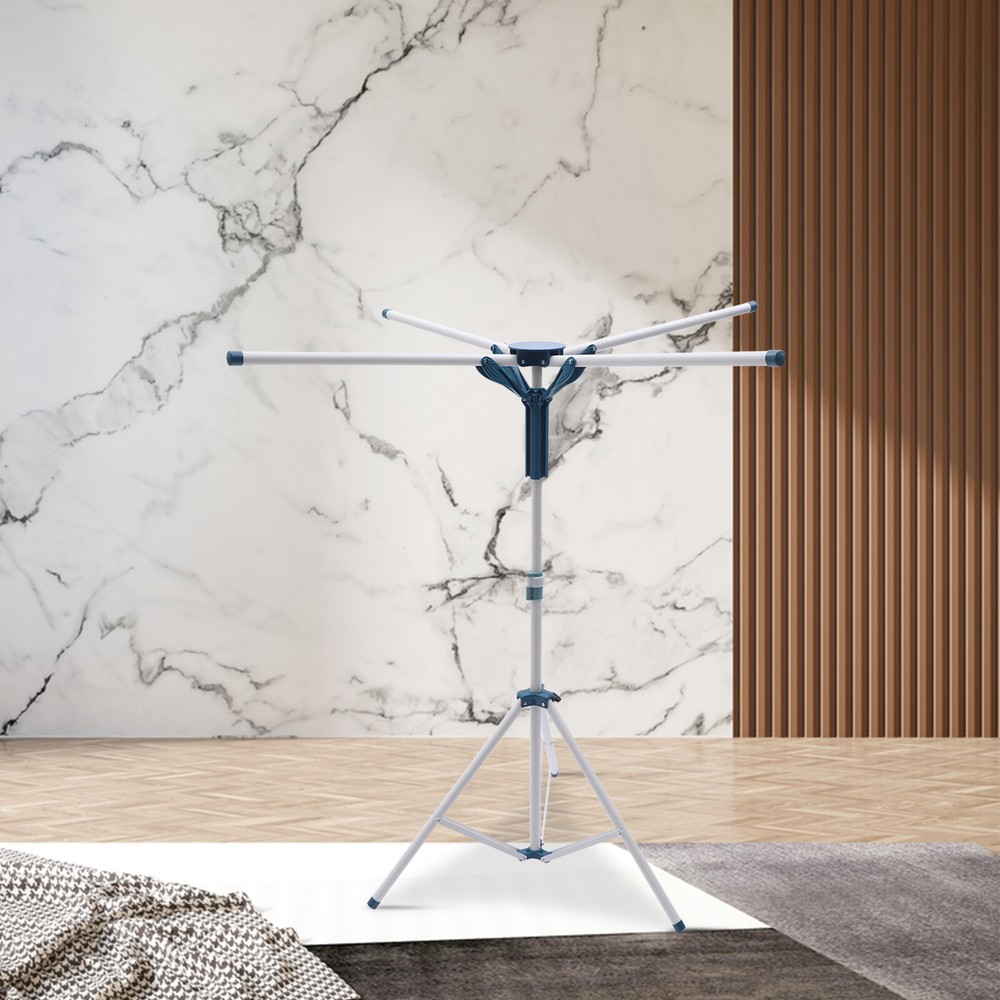 Foldable Portable Clothes Drying Rack - Adjustable Metal Laundry Stand