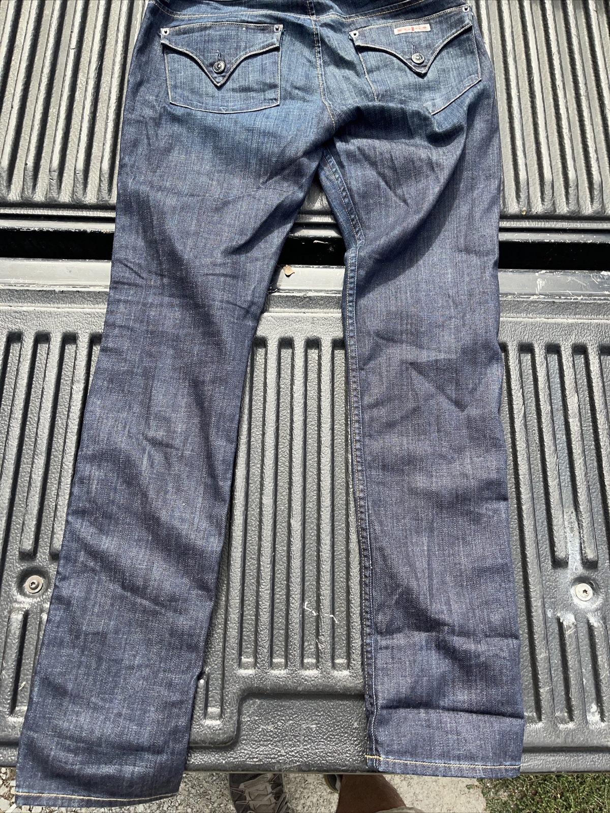 Hudson Jeans Women's Size 30 Denim Dark Blue Skinny Pants Double Fly Button